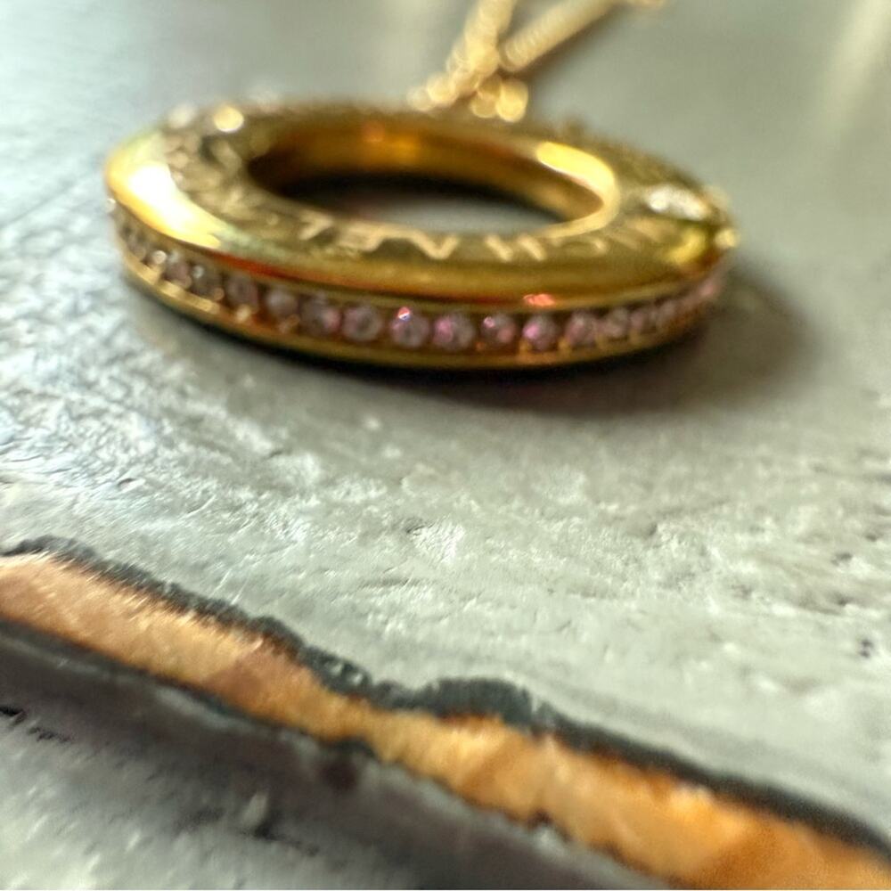 Michael Kors Gold Tone Ring Pendant Necklace - Picture 3 of 7